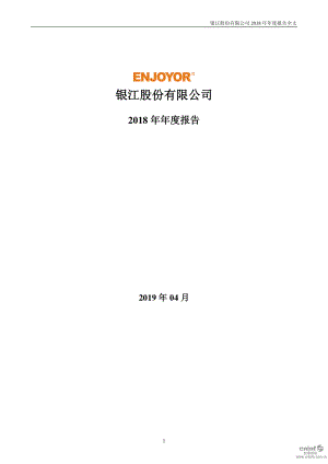 银江股份：2018年年度报告.PDF