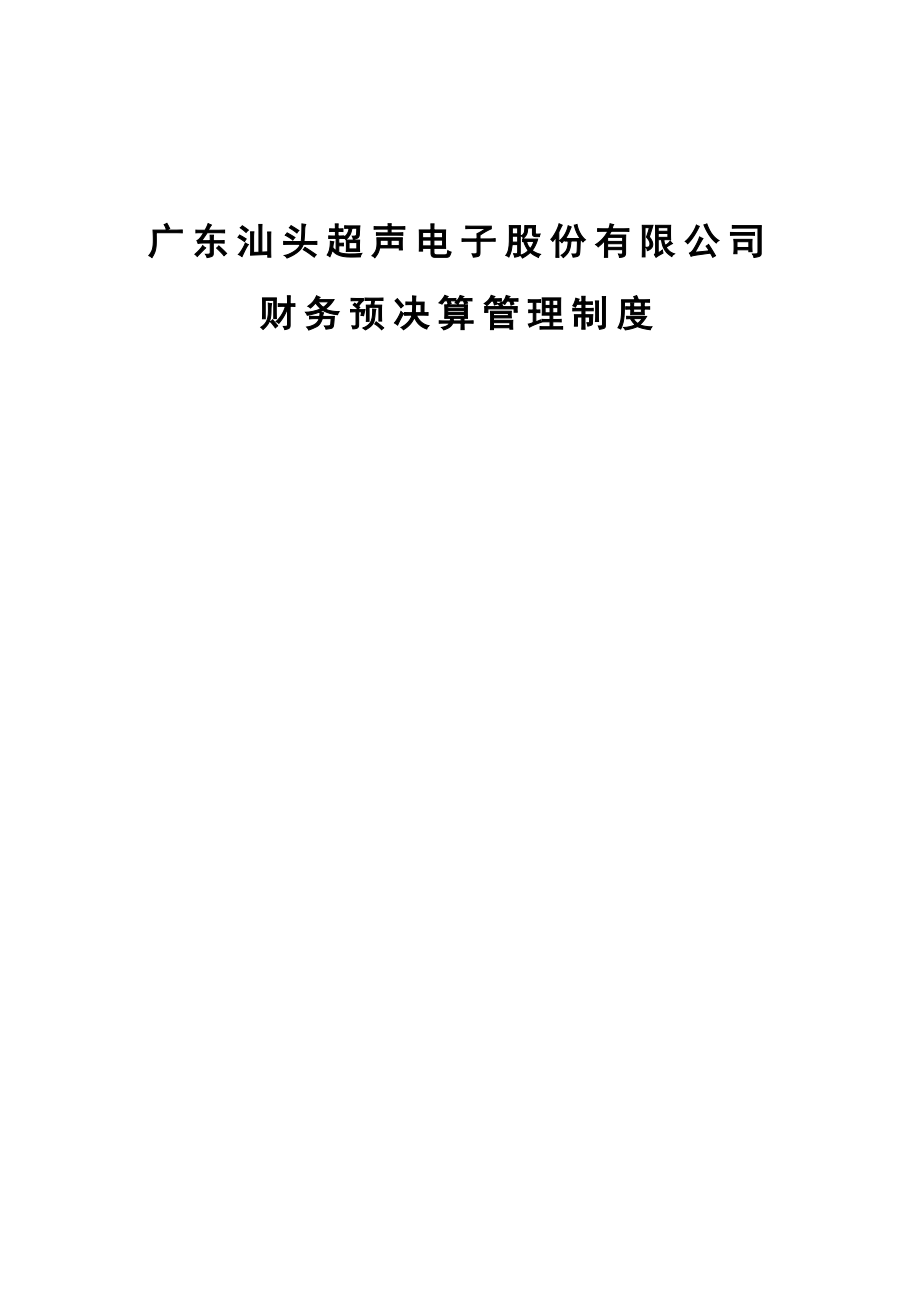 电子股份有限公司财务分析预算管理.docx_第1页