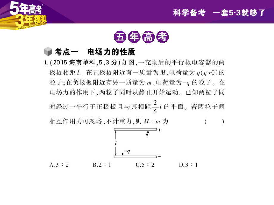 【5年高考3年模拟】2016届高三物理一轮复习（浙江专用课件）专题六静电场（共157张PPT）.pptx_第2页