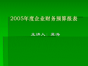 XXXX年度企业财务预算报表.pptx