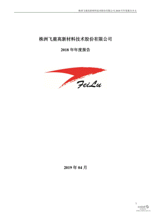 飞鹿股份：2018年年度报告.PDF