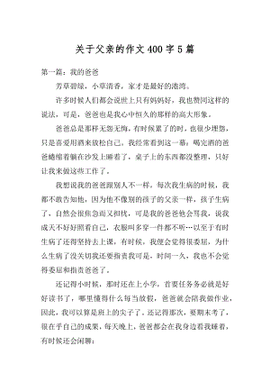 关于父亲的作文400字5篇范文.docx