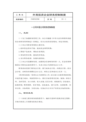 某某公司公司财务控制制度(doc 10).docx