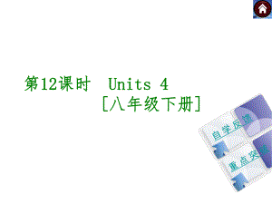 【2015中考复习方案】（译林牛津版·全国）2015届九年级英语复习课件（自学反馈+重点突破）：第12课时　Unit+4++[八年级下册]（共30张PPT）(1).ppt