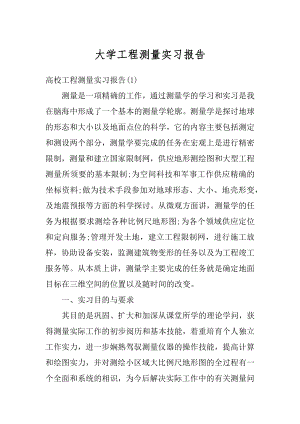 大学工程测量实习报告范文.docx