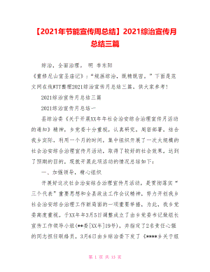 2021综治宣传月总结三篇.doc