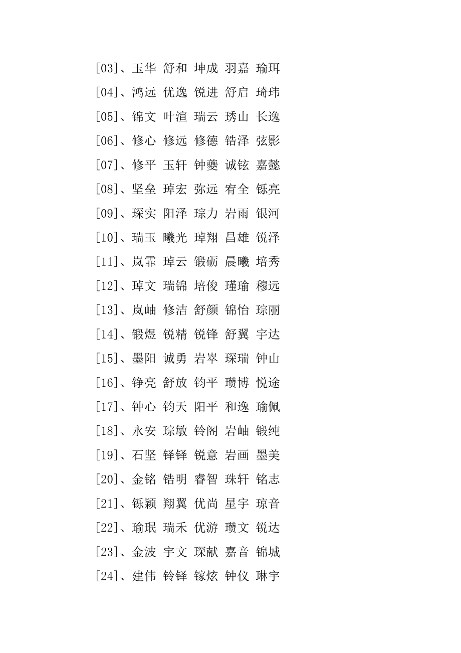 五行属金的小孩起名精编.docx_第2页