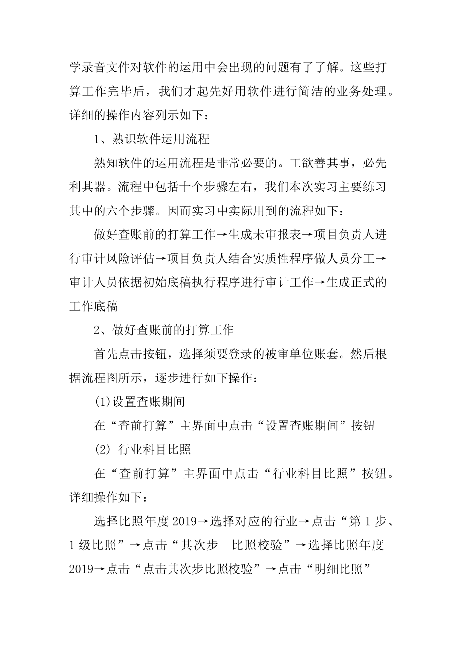 2020年大学生企业审计实习报告范例.docx_第2页