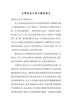 大学生会计实习报告范文例文.docx