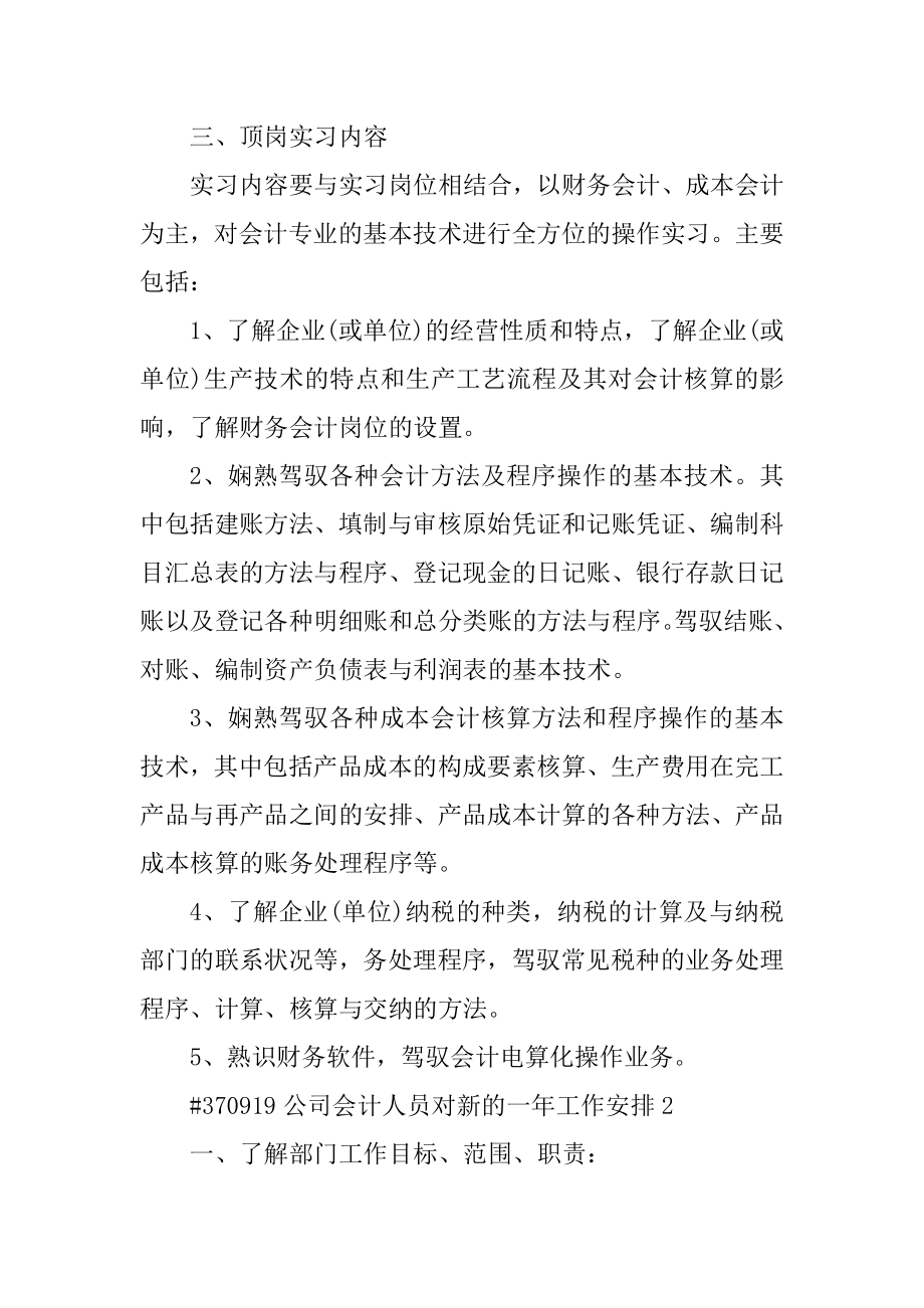 公司会计人员对新的一年工作计划精品.docx_第2页