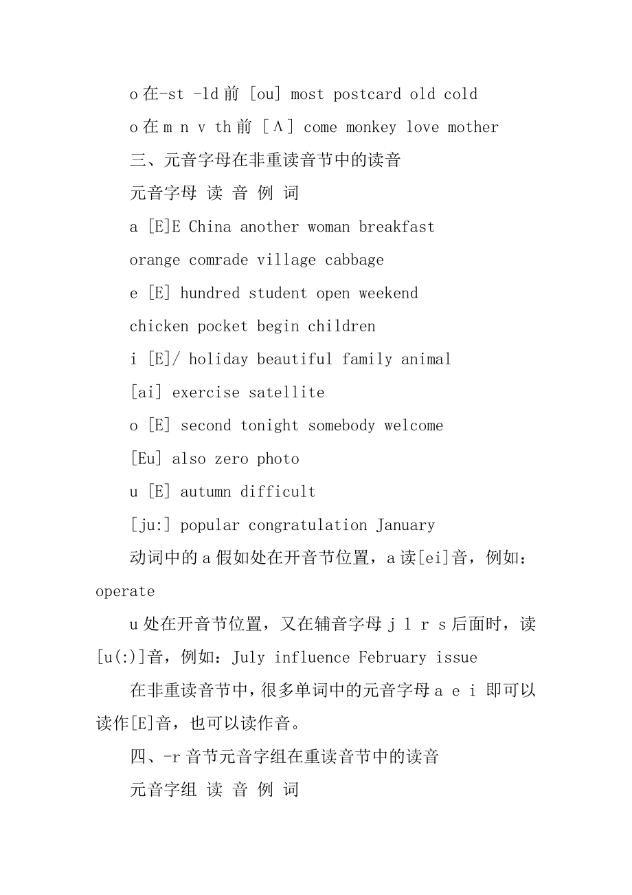 26个英文字母的发音规则汇总.docx_第2页