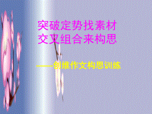 创维作文构思训练.ppt