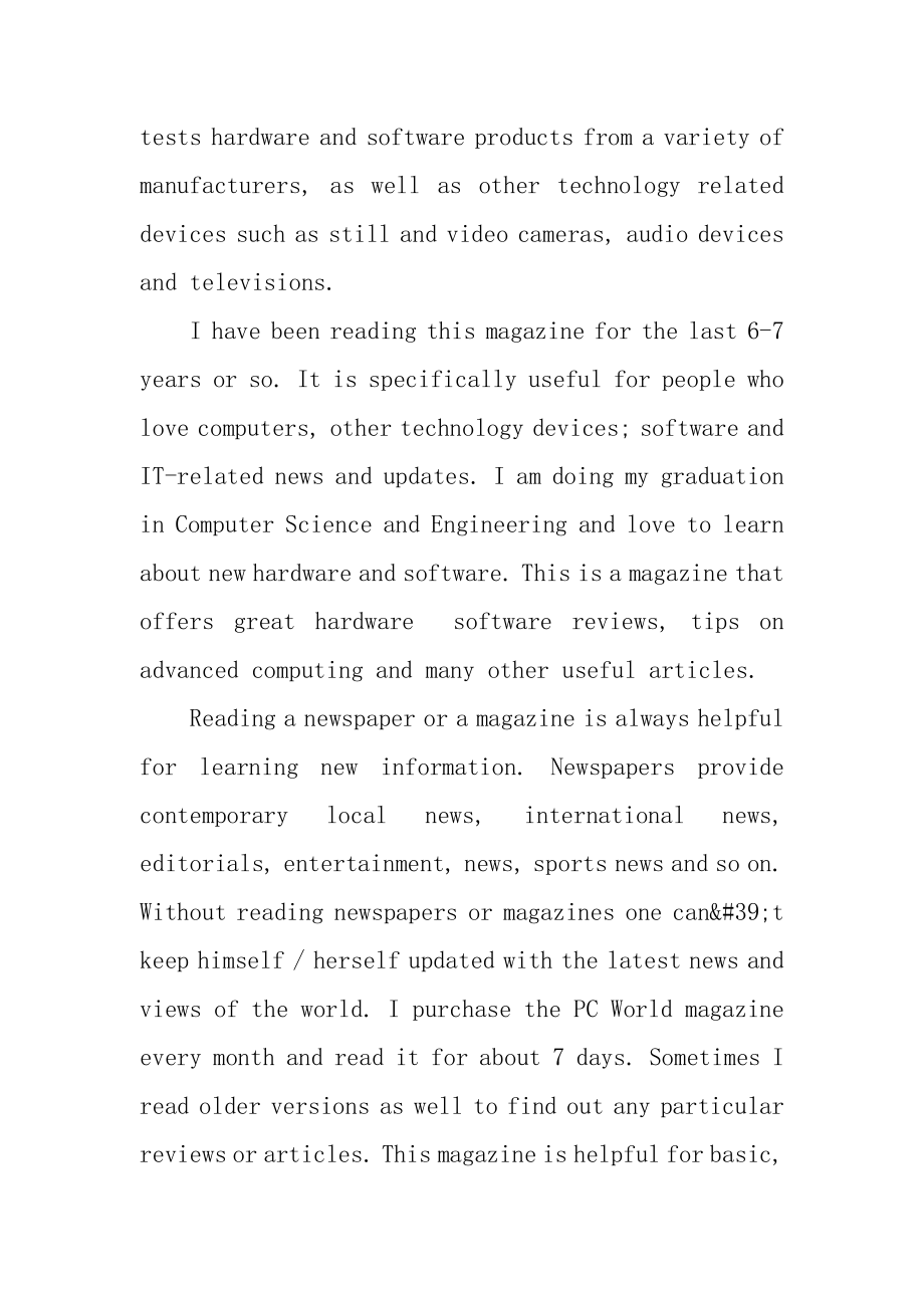 雅思口语part2话题报纸或杂志范文汇总.docx_第2页