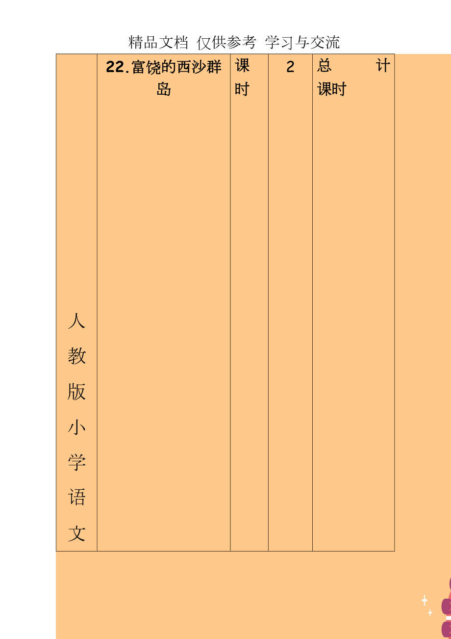 人教版小学语文三年级上册《富饶的西沙群岛》教案（.doc_第1页