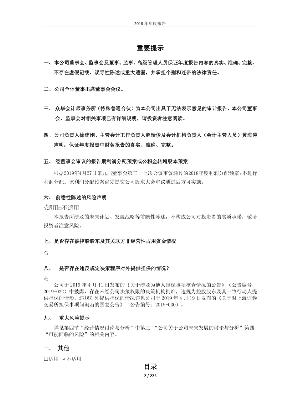 ST刚泰：2018年年度报告.PDF_第2页