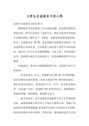 大学生在监狱实习的心得最新.docx