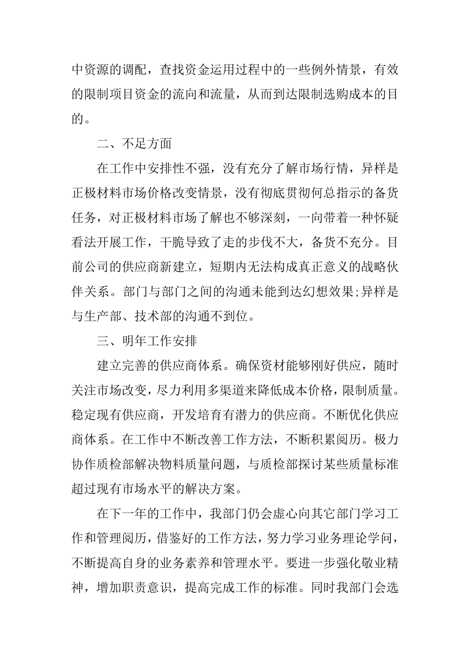 采购员工作总结精辟简短汇编.docx_第2页