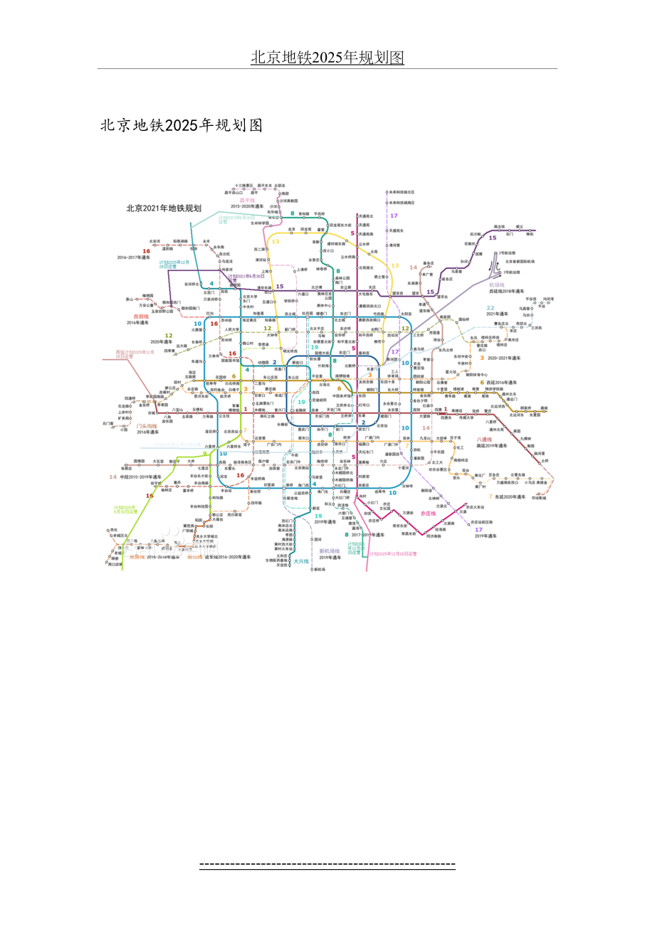 北京地铁2025年规划图.doc_第2页