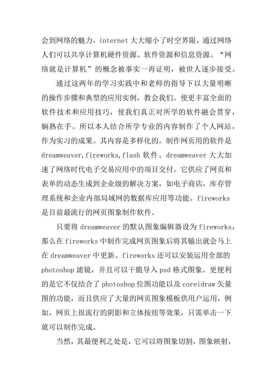 计算机大学生顶岗实习报告范文精选.docx_第2页