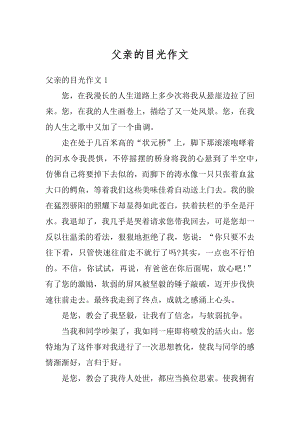 父亲的目光作文优质.docx