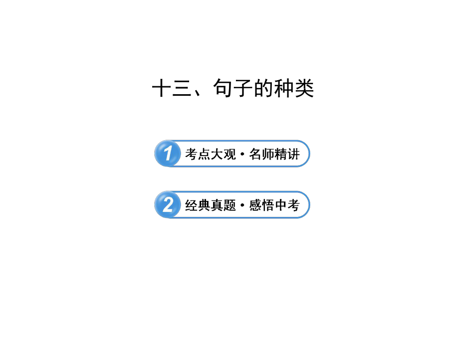 【2014中考复习参考】英语语法复习课件（考点大观·名师精讲+经典真题·感悟中考）：句子种类（65张PPT）.ppt_第2页