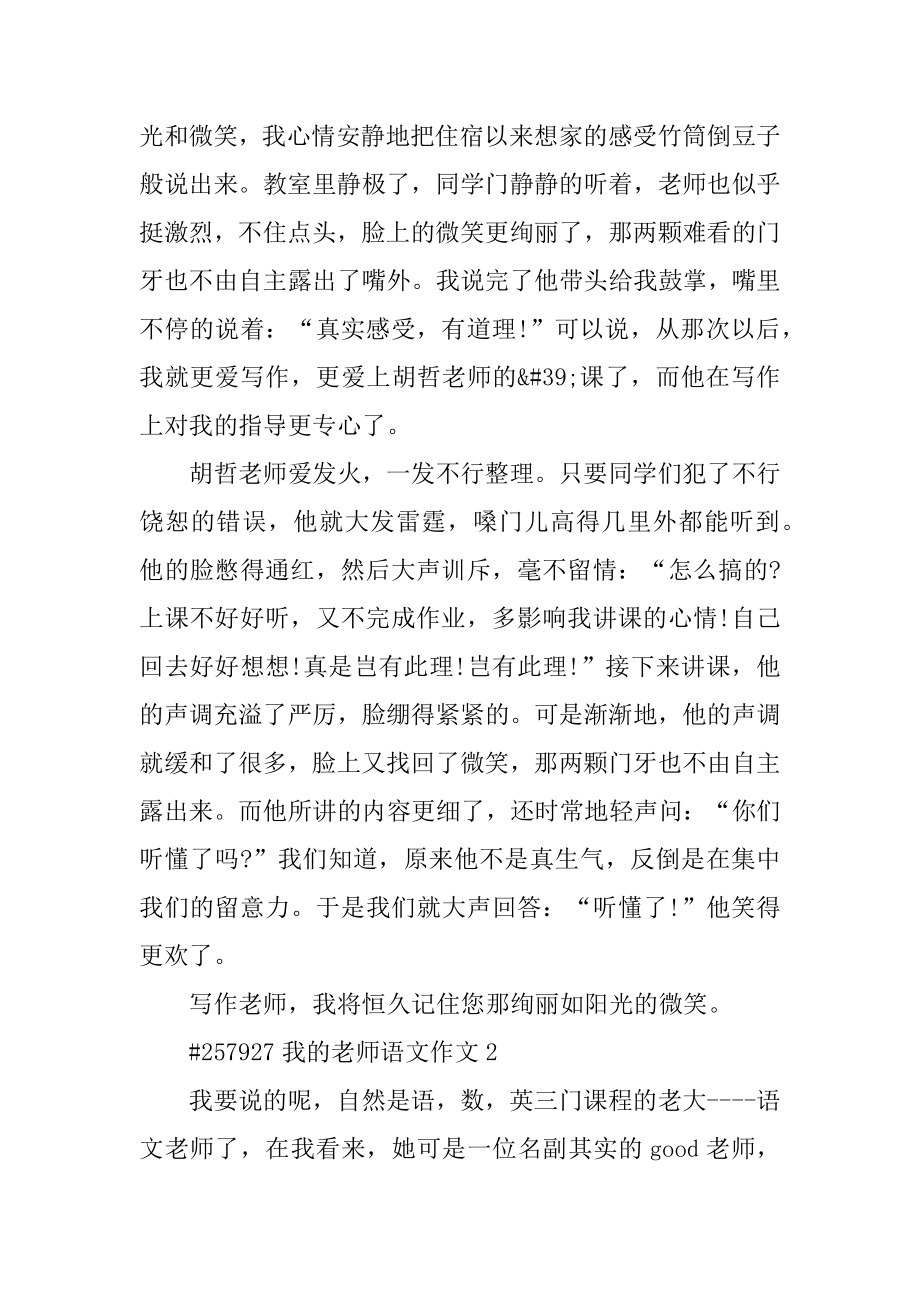 我的老师语文作文精编.docx_第2页