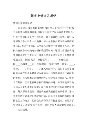 销售会计实习周记精选.docx