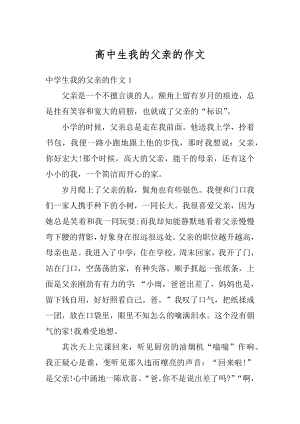 高中生我的父亲的作文精选.docx