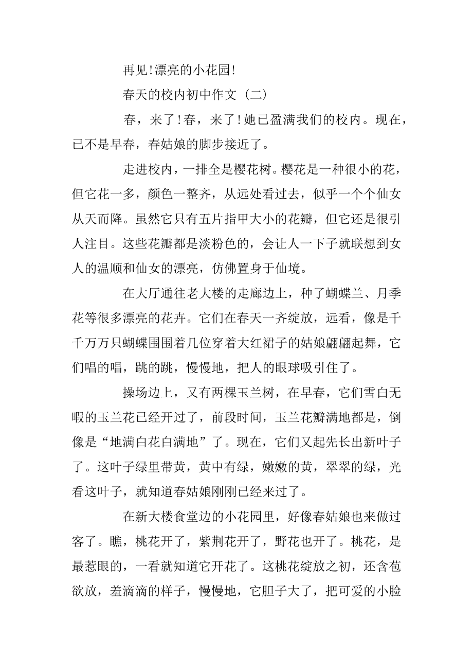 春天的校园初中作文五篇优质.docx_第2页