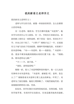 我的新语文老师作文精编.docx