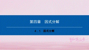 八年级数学下册第四章因式分解4.1因式分解典型训练ppt课件.ppt