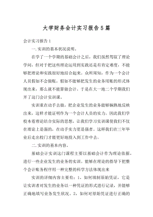 大学财务会计实习报告5篇精编.docx