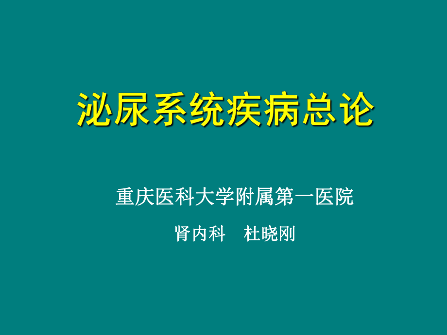 泌尿系统疾病总论ppt课件.ppt_第1页