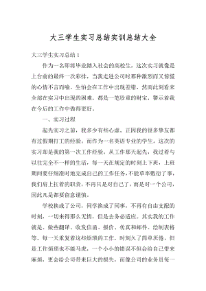 大三学生实习总结实训总结大全范文.docx