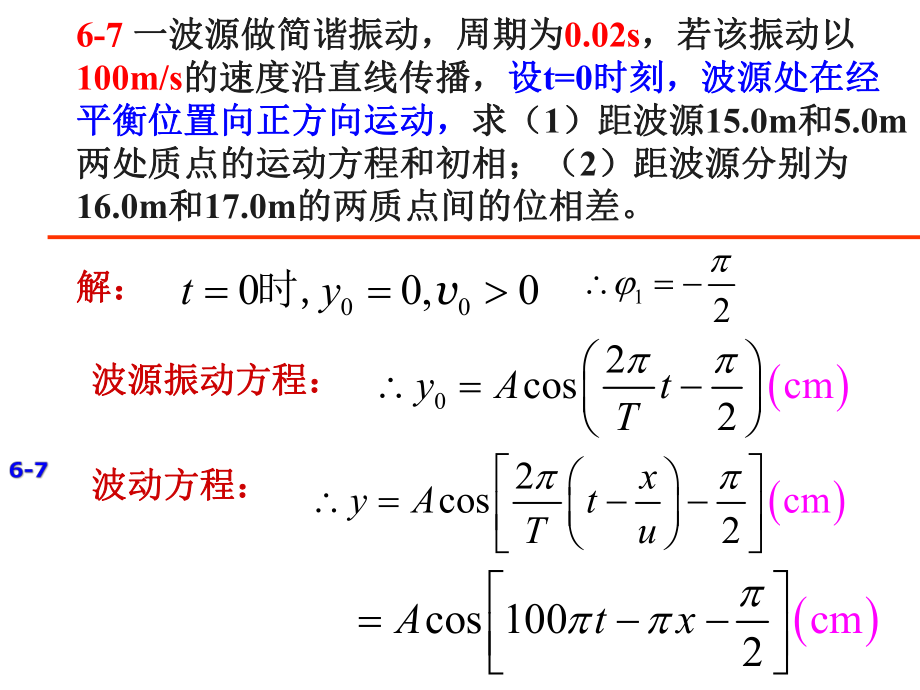 大学物理学教程第二(马文蔚)练习册答案6第六章 机械波.ppt_第2页