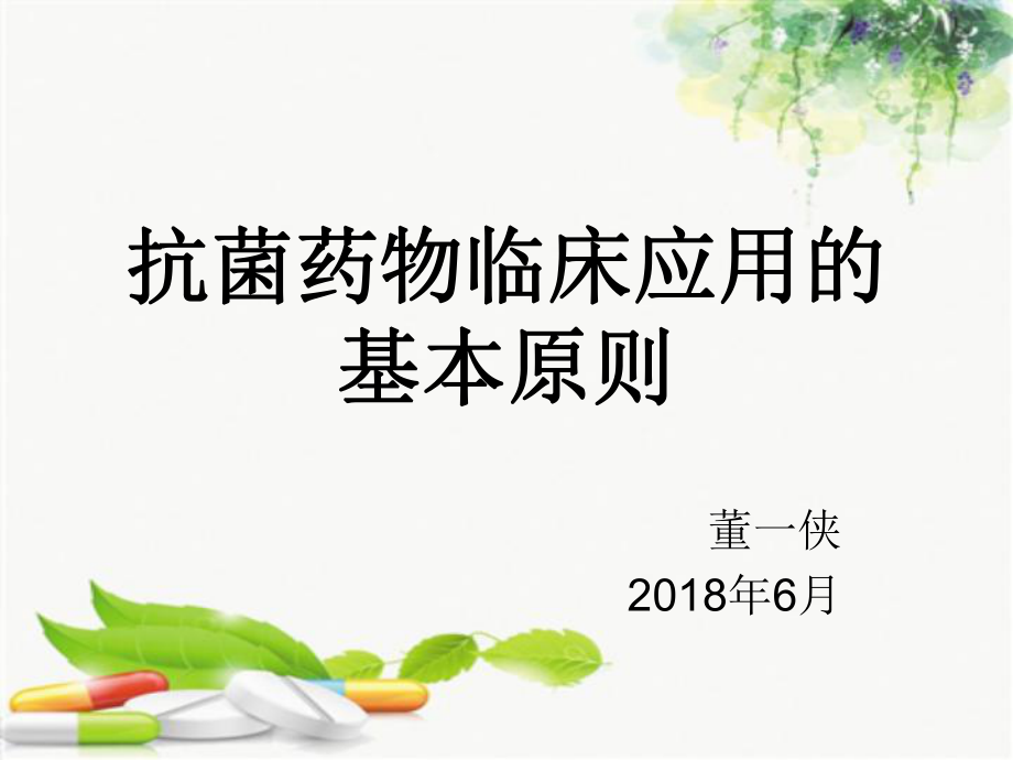 2018抗菌药物临床应用指南培训ppt课件.ppt_第1页