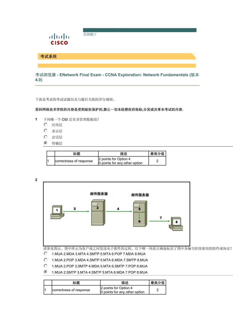思科 期末考试答案.doc_第1页