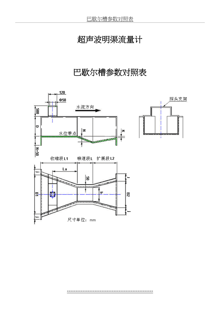 巴歇尔槽参数对照表.doc_第2页