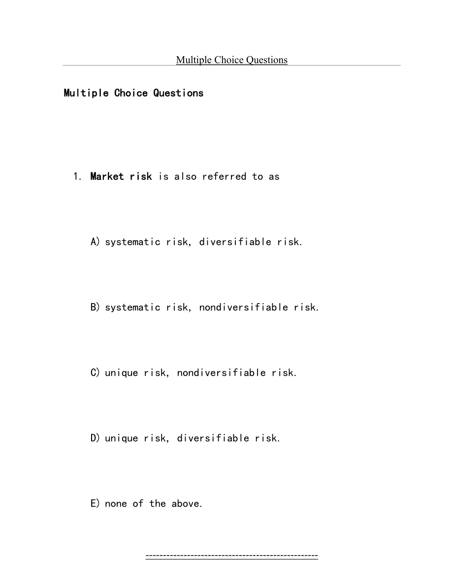 投资学第7版Test Bank答案07.doc_第2页