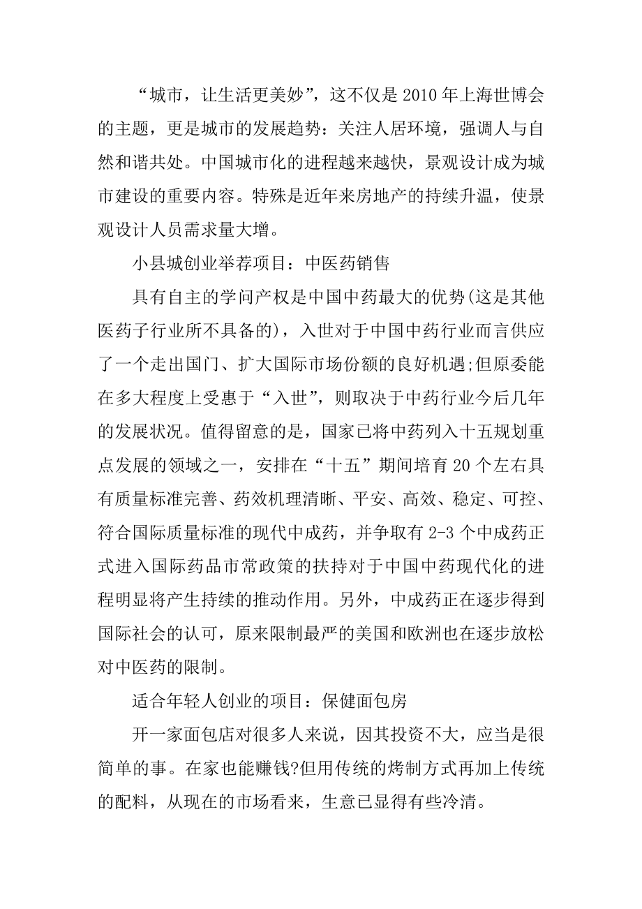 适合年轻人创业项目精选.docx_第2页