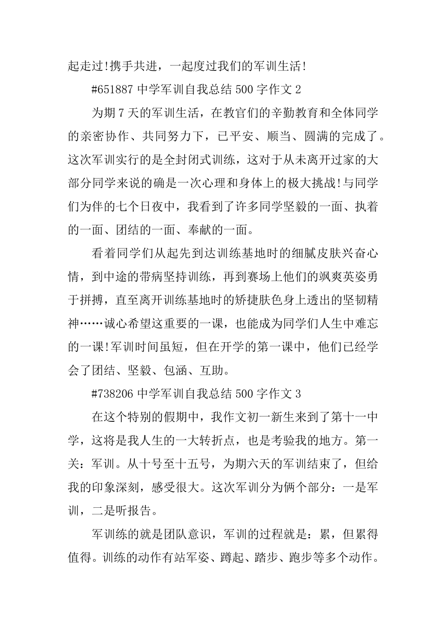 高中军训自我总结500字作文例文.docx_第2页