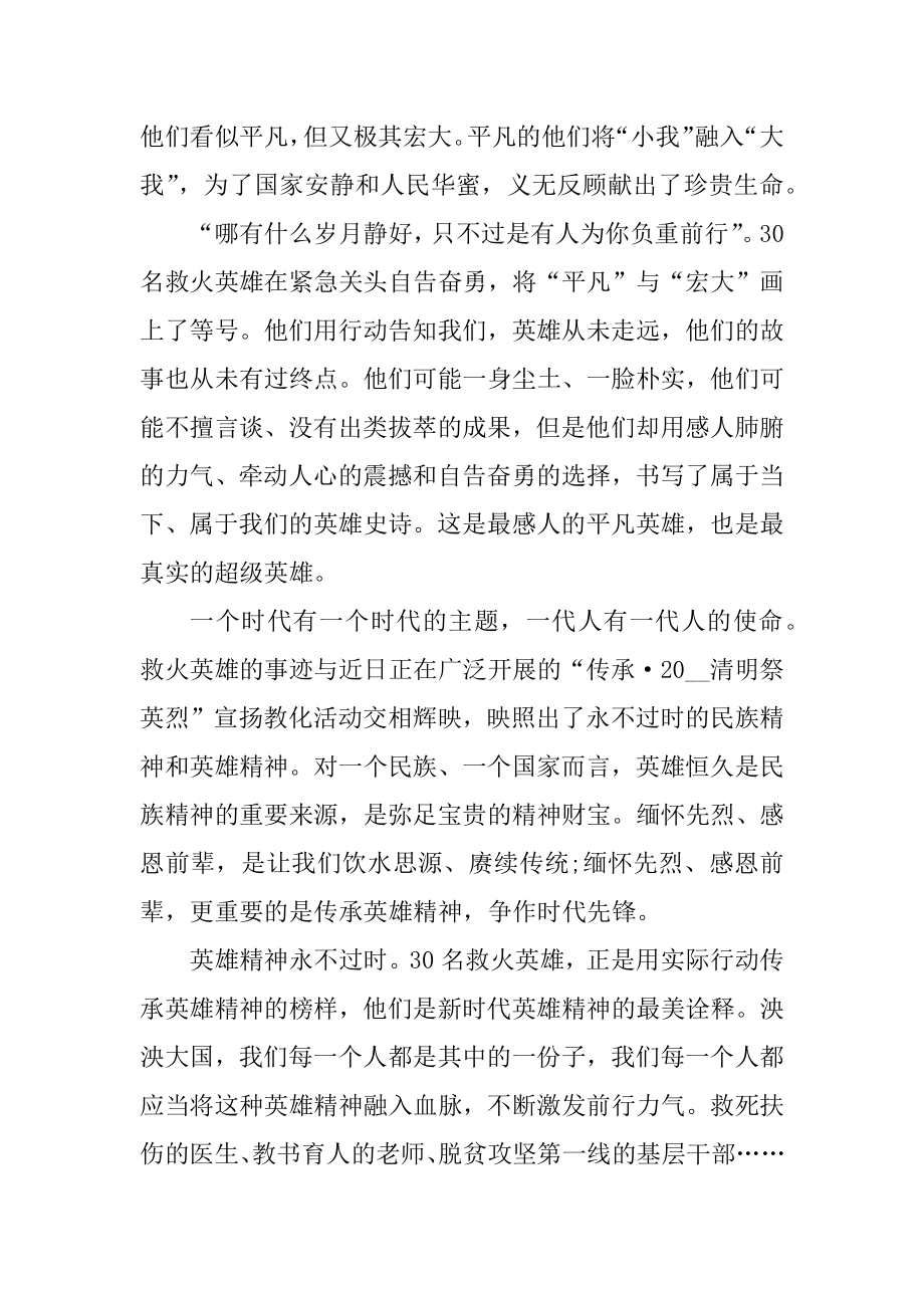 感动中国四川森林消防员感人事迹5篇优质.docx_第2页