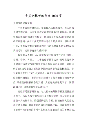 有关光棍节的作文1000字例文.docx