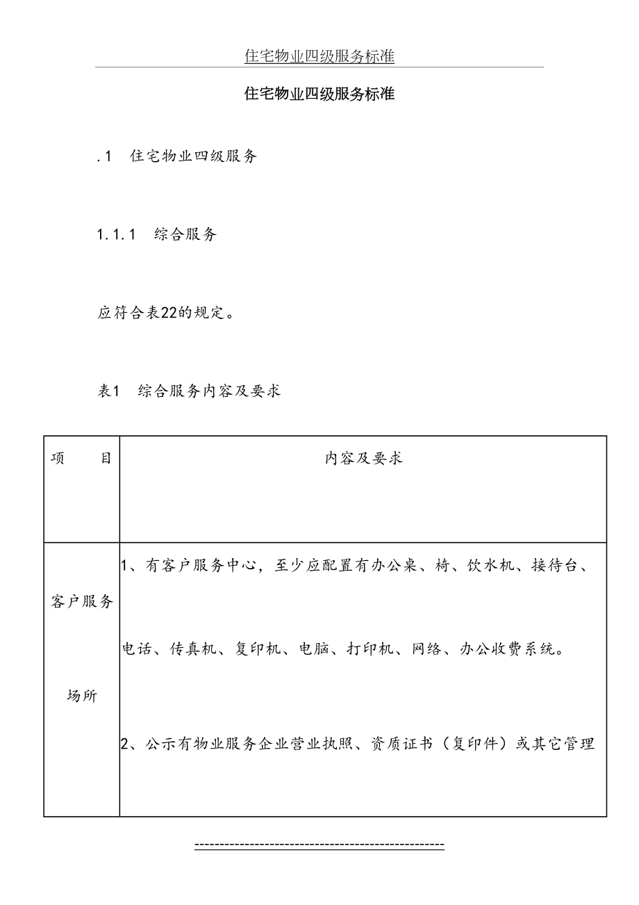 住宅物业四级服务标准.doc_第2页