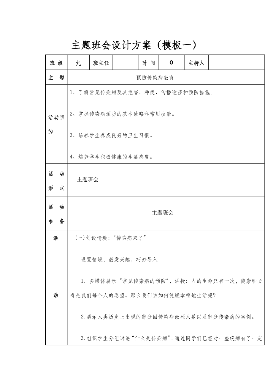 主题班会教学设计(经典模板).doc_第2页