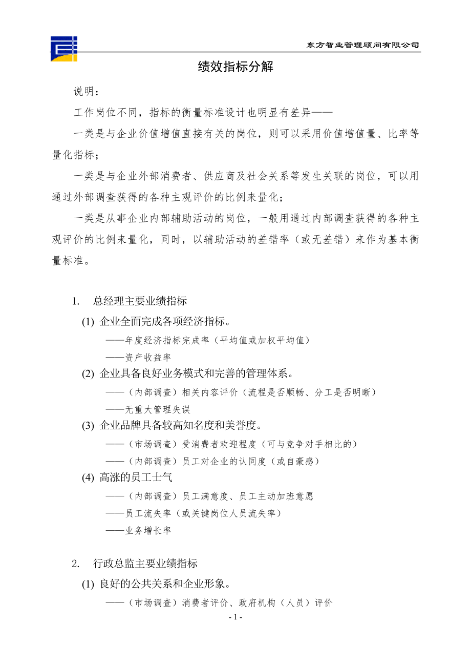 KPI绩效指标的分解.docx_第1页