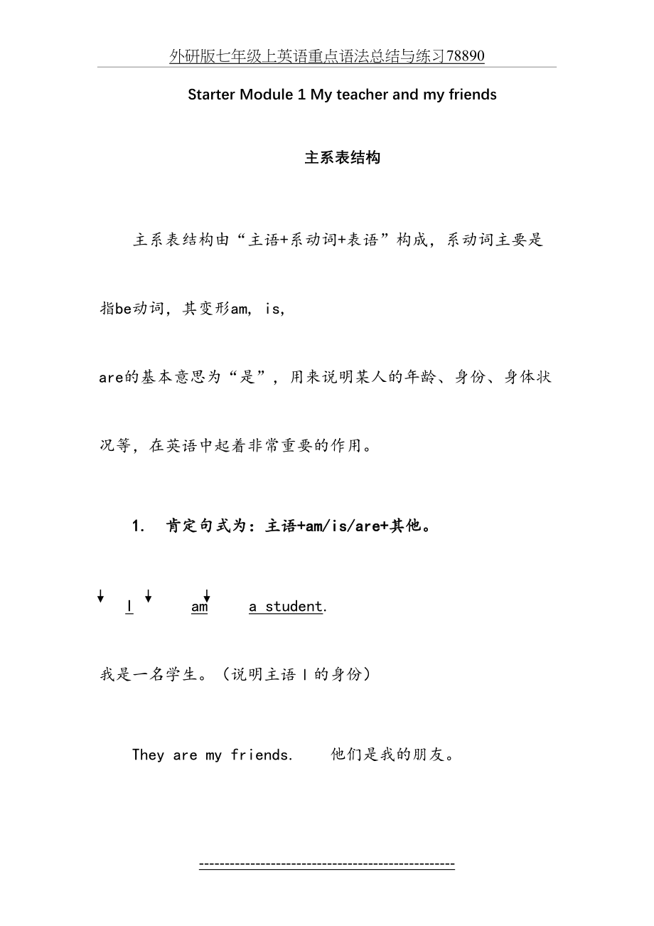 外研版七年级上英语重点语法总结与练习78890.doc_第2页