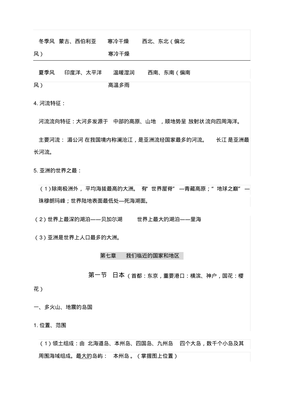 部编版七年级下册地理知识点(20211117155621).pdf_第2页