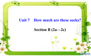 七年级英语上册Unit7Howmucharethesesocks？SectionB（2a—2c）课件（新版）人教新目标版.ppt