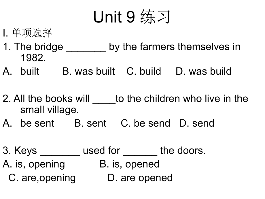 Unit9练习.ppt_第1页